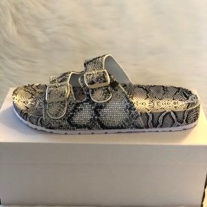 Blinged snake skin slides